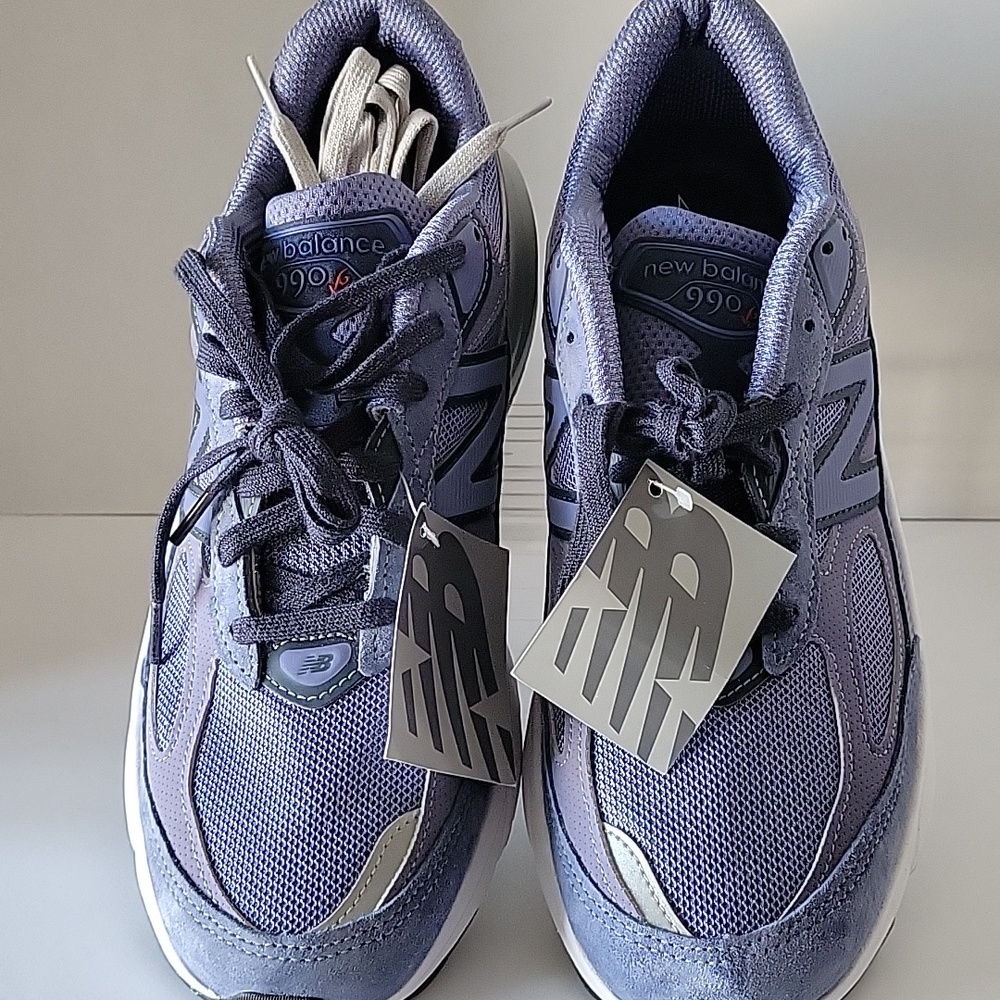 New Balance 990 Men's Lavender Mesh & Suede Sneakers Made In USA NEW! Size 9 - Picture 2 of 7